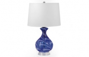Blue And White Glass Lamp